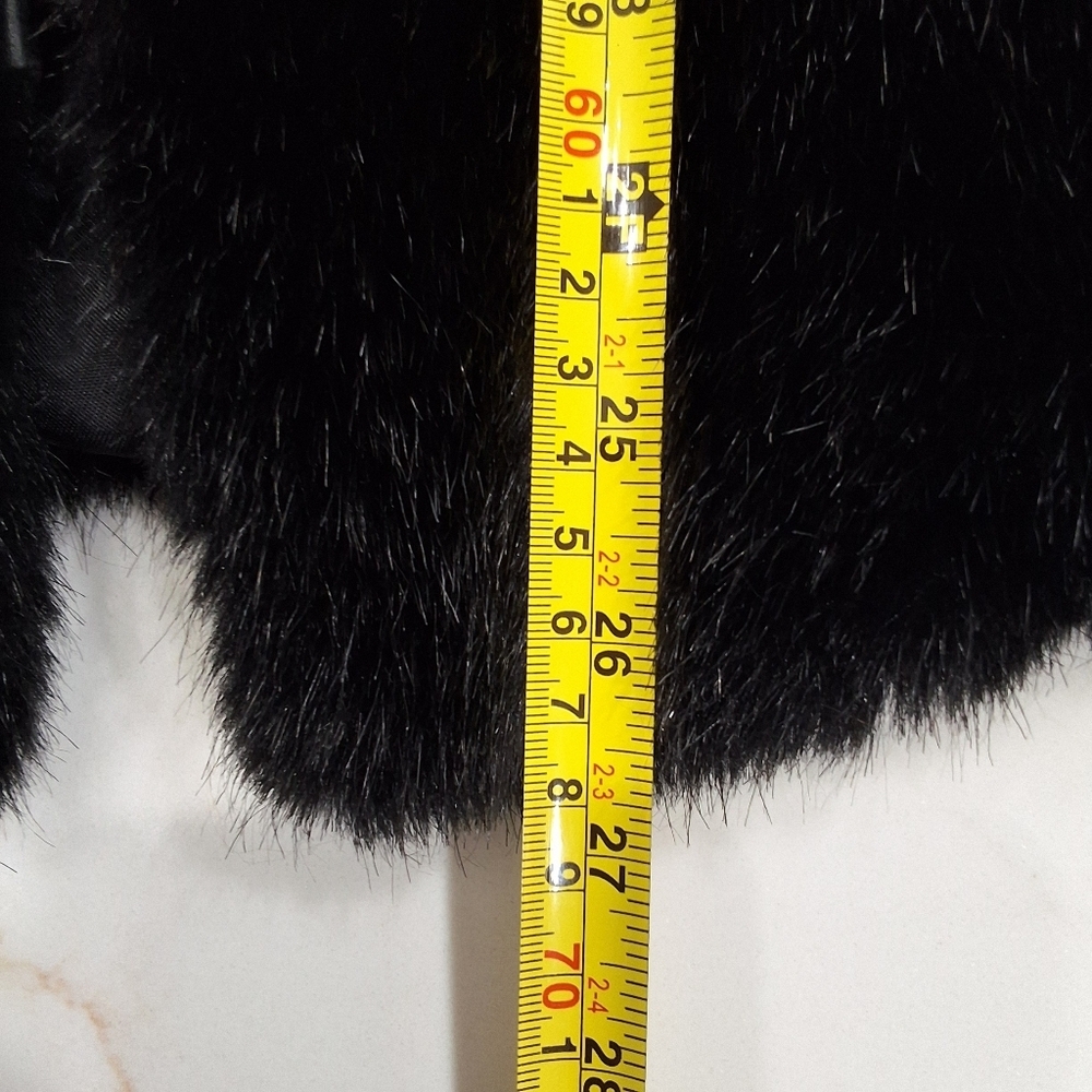 LRL Ralph Lauren~VTG Black Label~Women Faux Fur Zipup Vest~Black~Preppy~Ski~1X - Picture 6 of 6